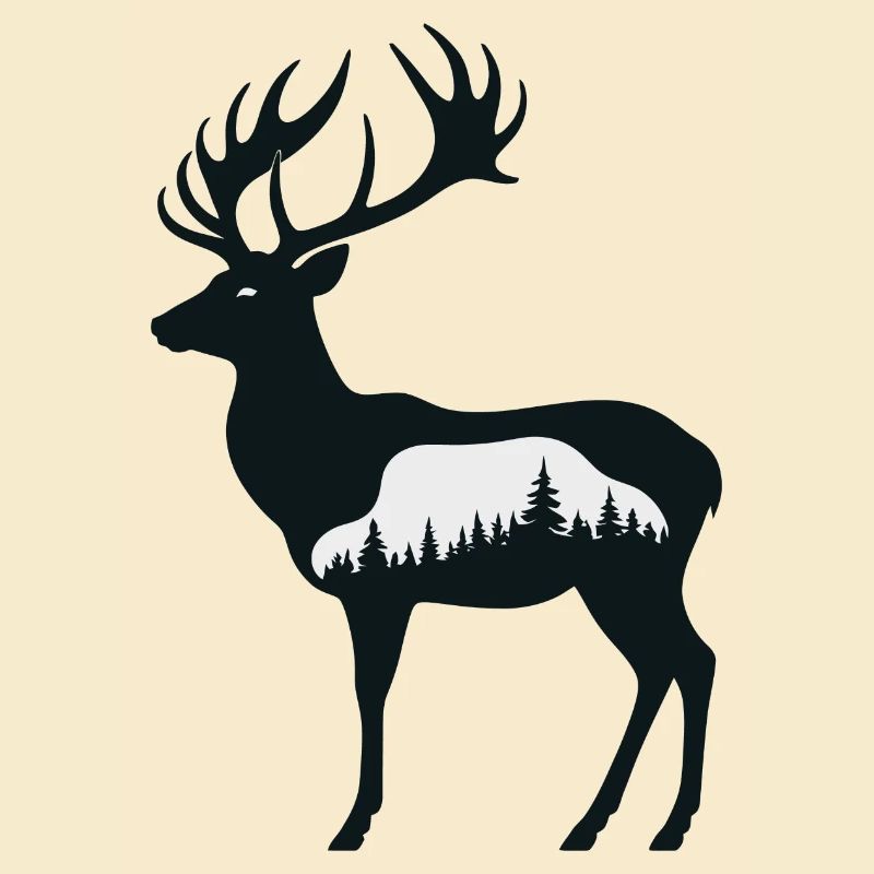 Silhouette de cerf