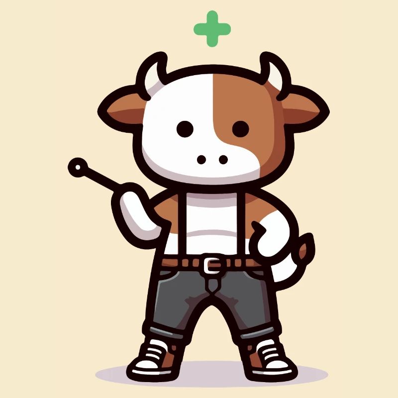 Vache avec indicateur