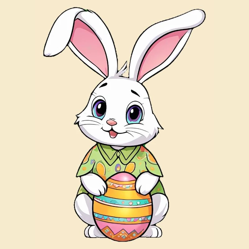 Easter bunny with Easter eggs
