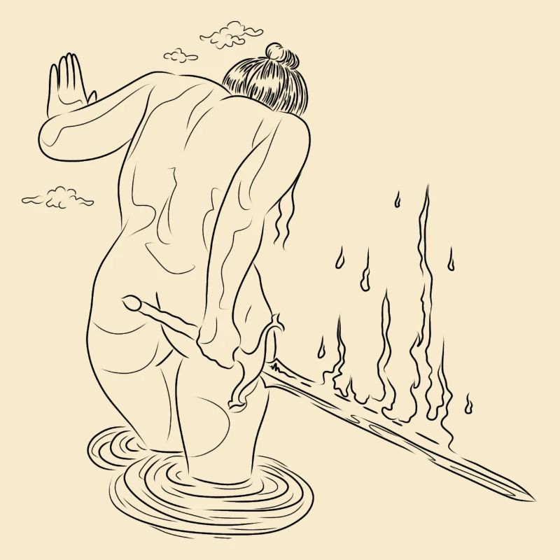 Femme a l'épée de feu