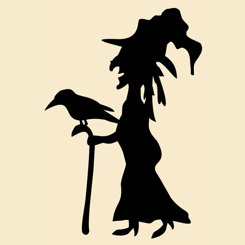 Abstract Witches Silhouette