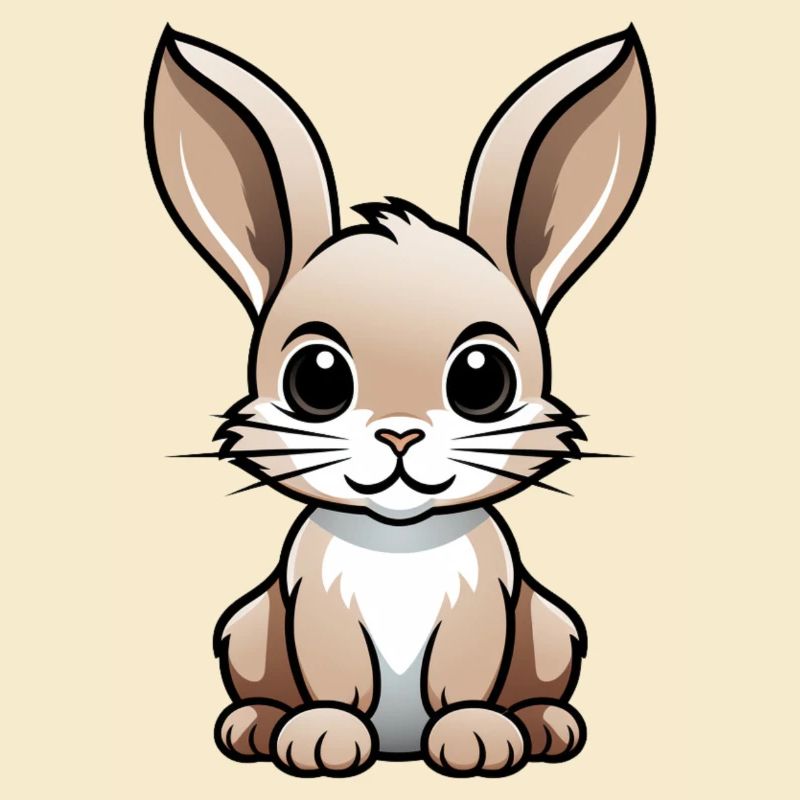 Comic Bunny Rabbit Bunny Cartoon Style
