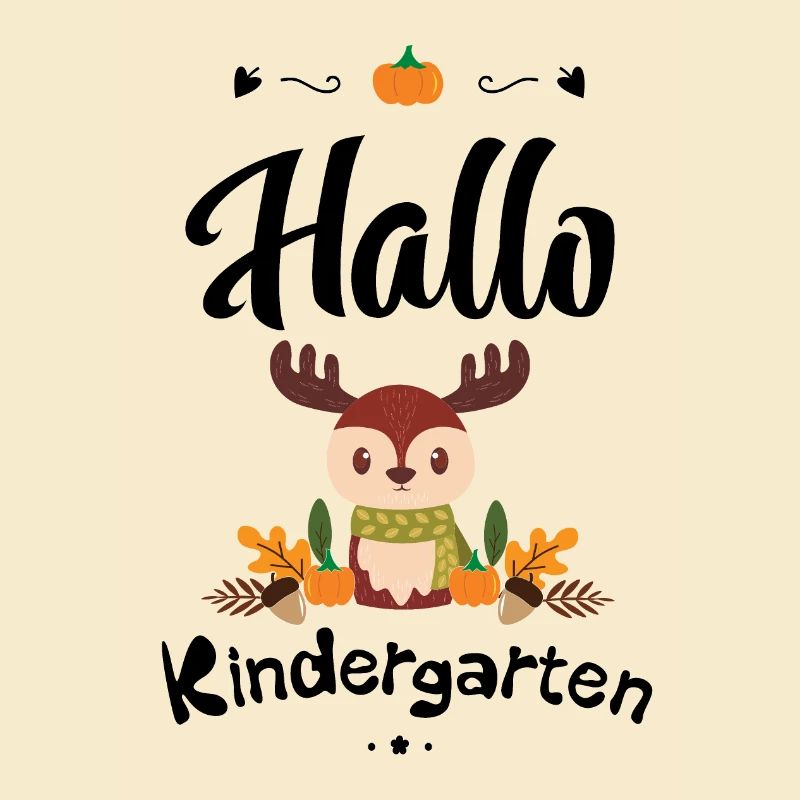 süßes Elch Design mit Herbstmotiven