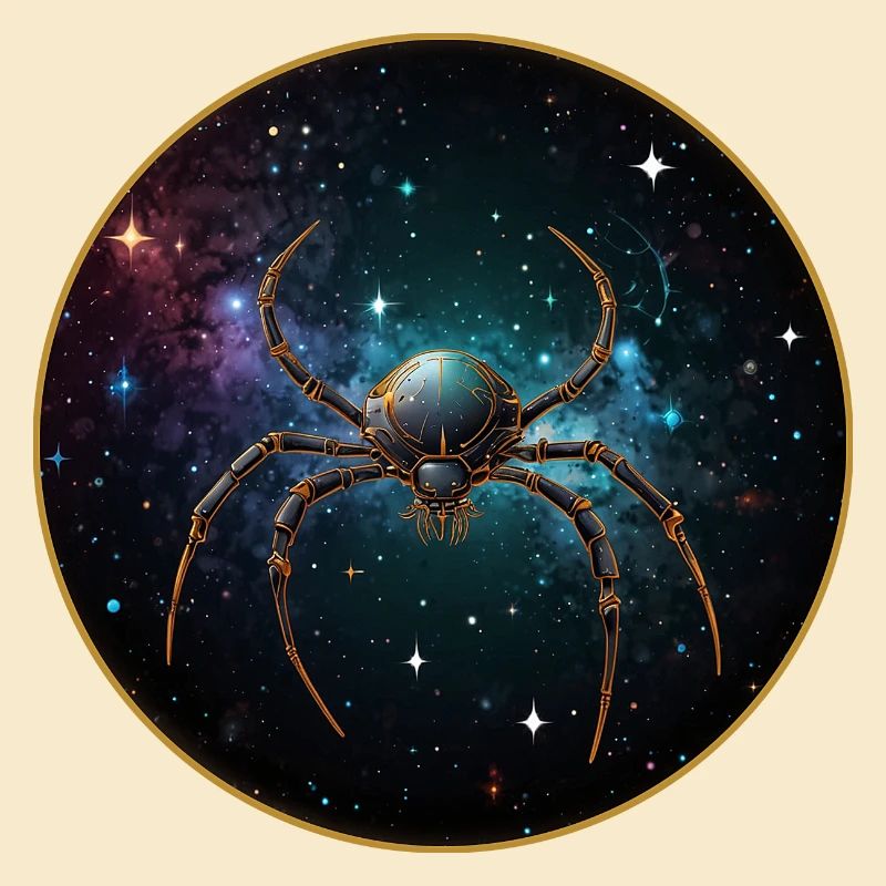 Araignée de l’espace dans l’espace en orbite