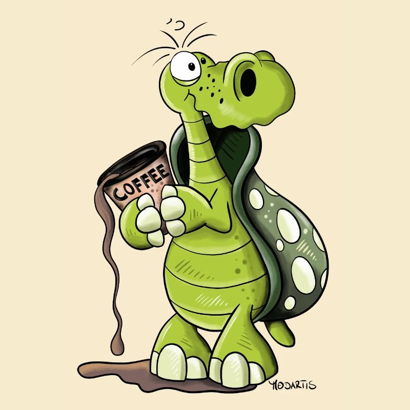 Turtle needs coffee