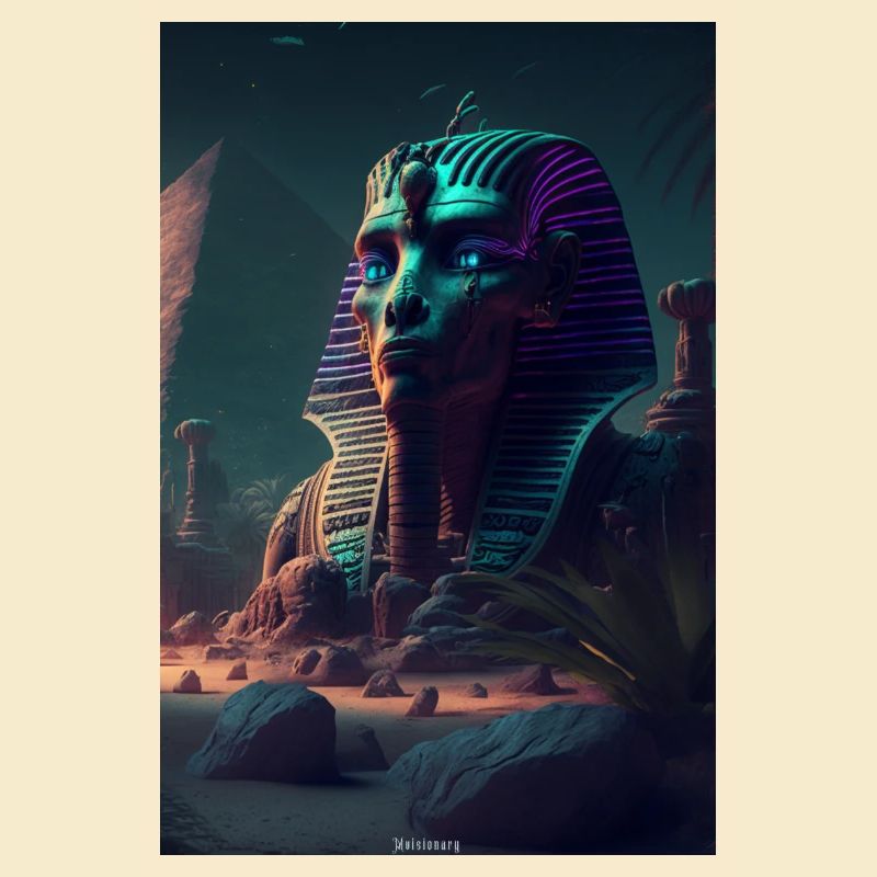 Sphinx d’un pharaon extraterrestre de l’Égypte ancienne