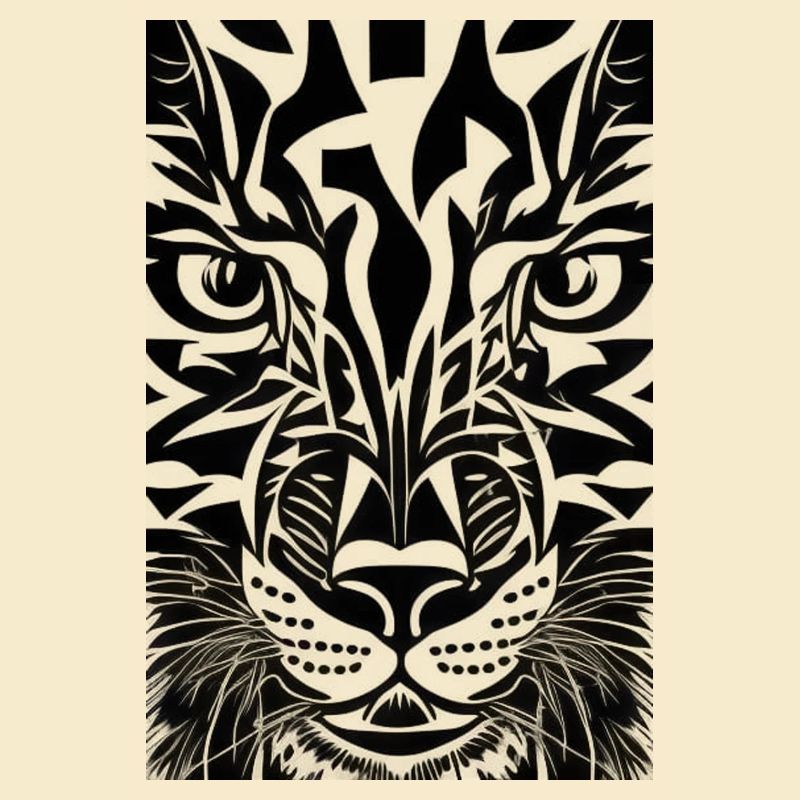 Tiger abstract black and white
