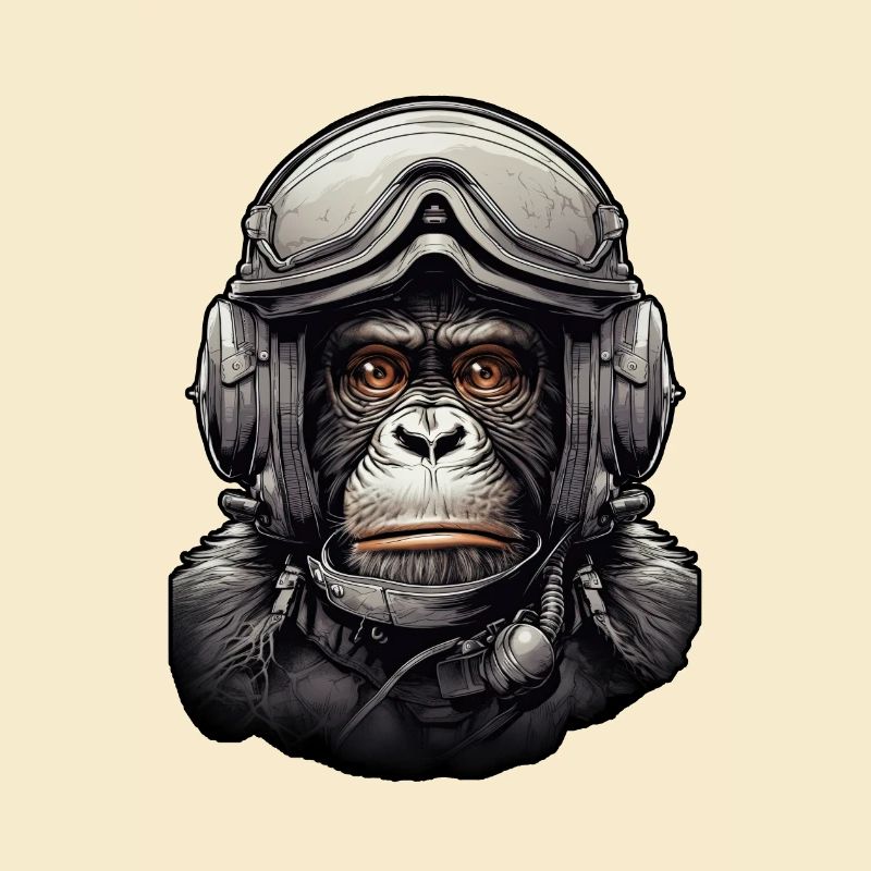 Pilot Monkey Digitale Kunst