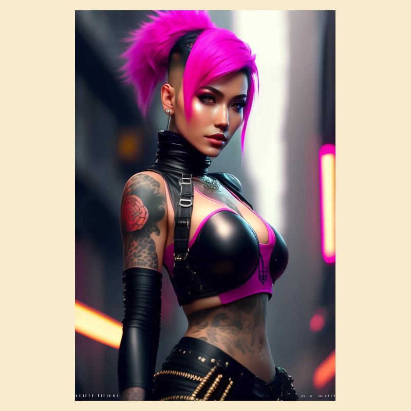 Cyberpunk-Mädchen