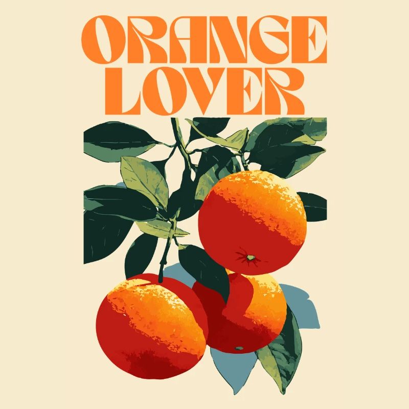 Orange Lover Fruit Illustration
