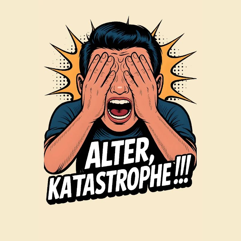Alter! Katastrophe lustiger Spruch Facepalm