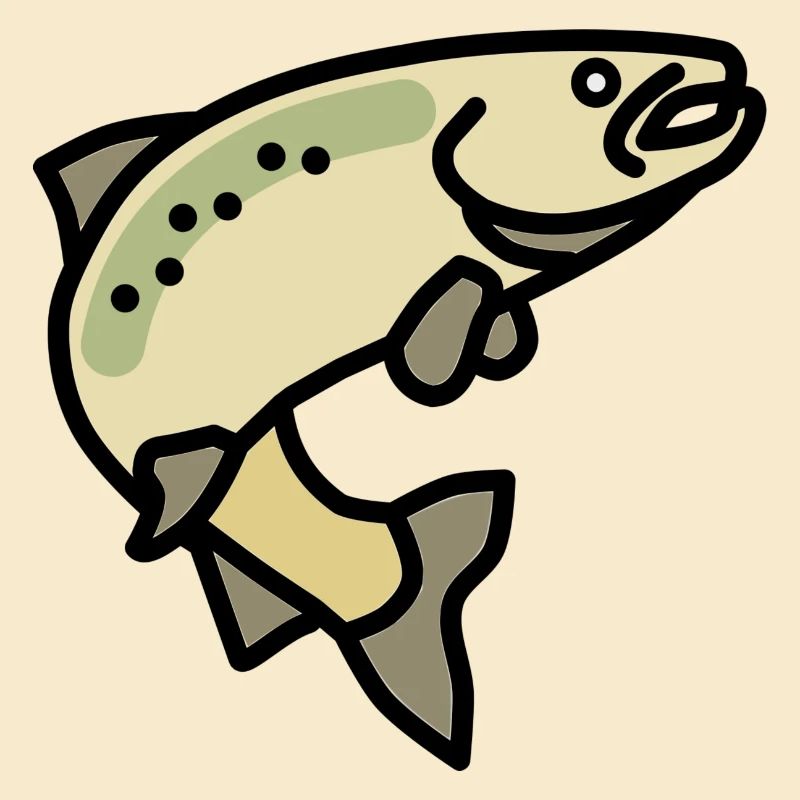 Springender Lachs