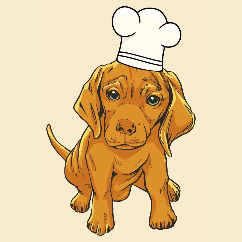 Chien toque de chef