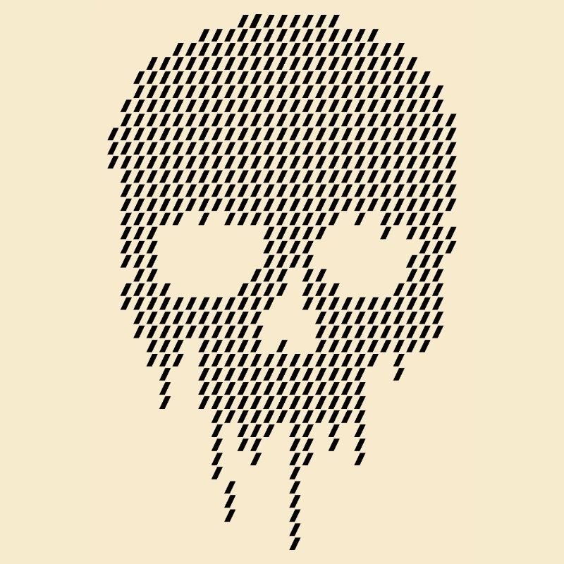 Design graphique de crânes pixelisés
