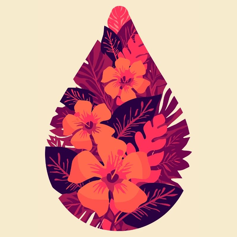 Feuilles de feu de la flore