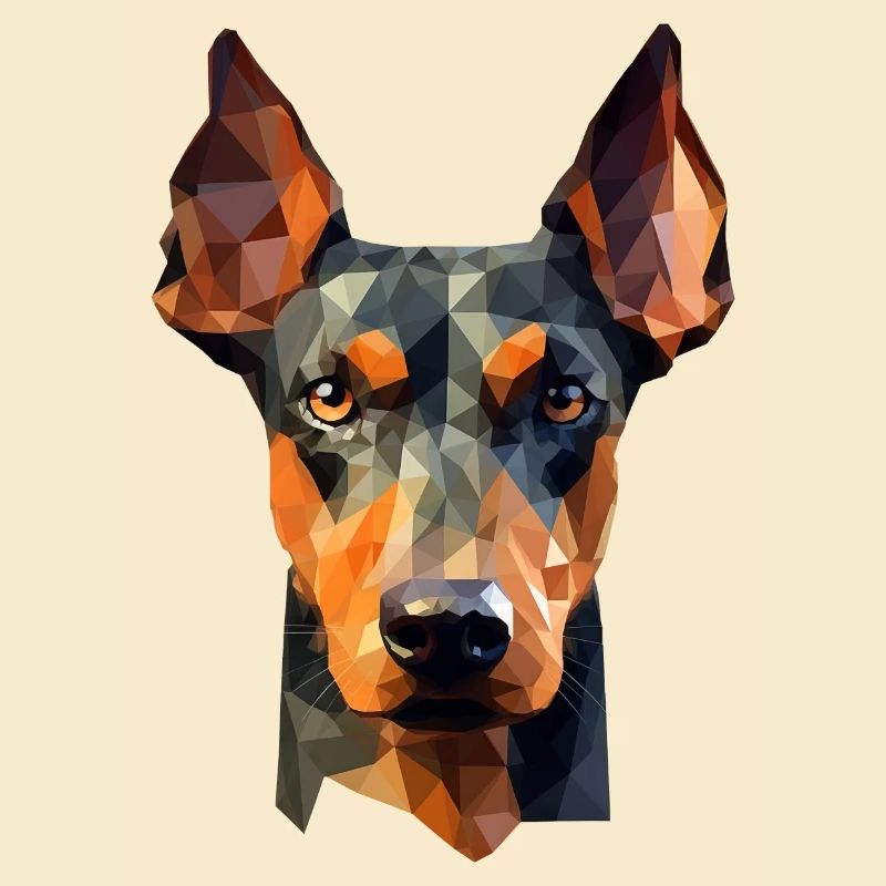 Doberman - Polygon Dog Design