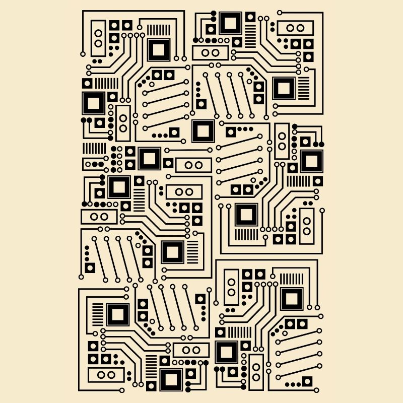 Technology electronics circuit boards T-shirt design