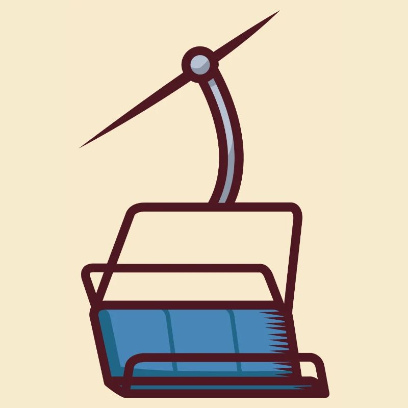 Abstrakte Illustration einer Seilbahn