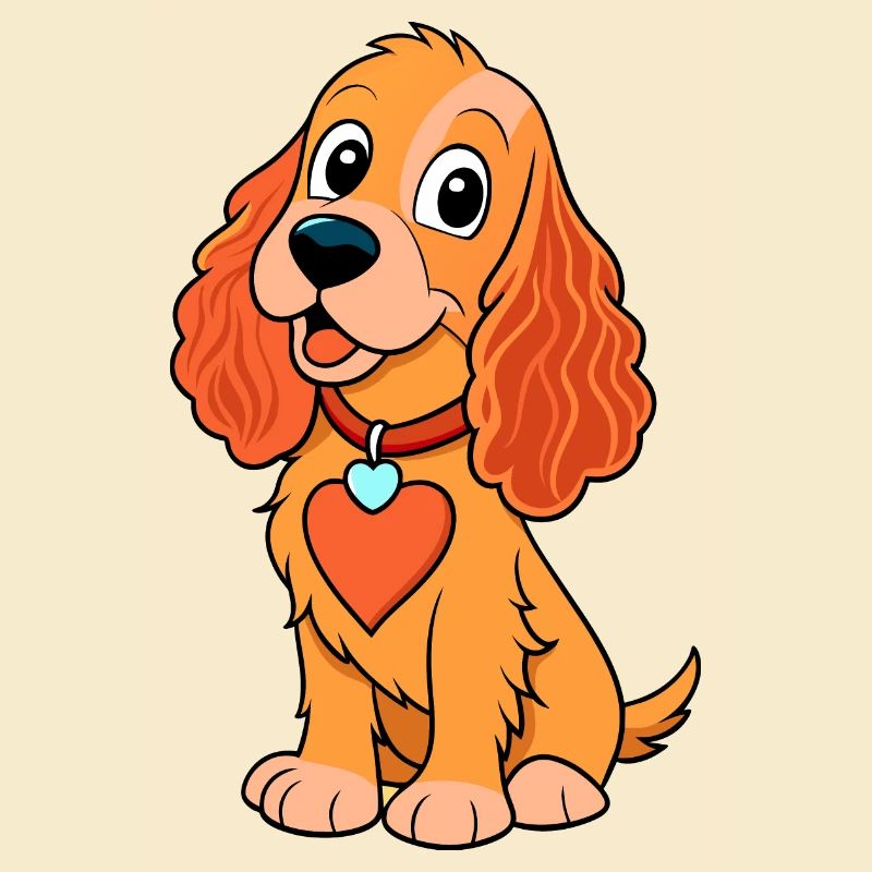 Liebevolle Cocker Spaniel Digitale Kunst