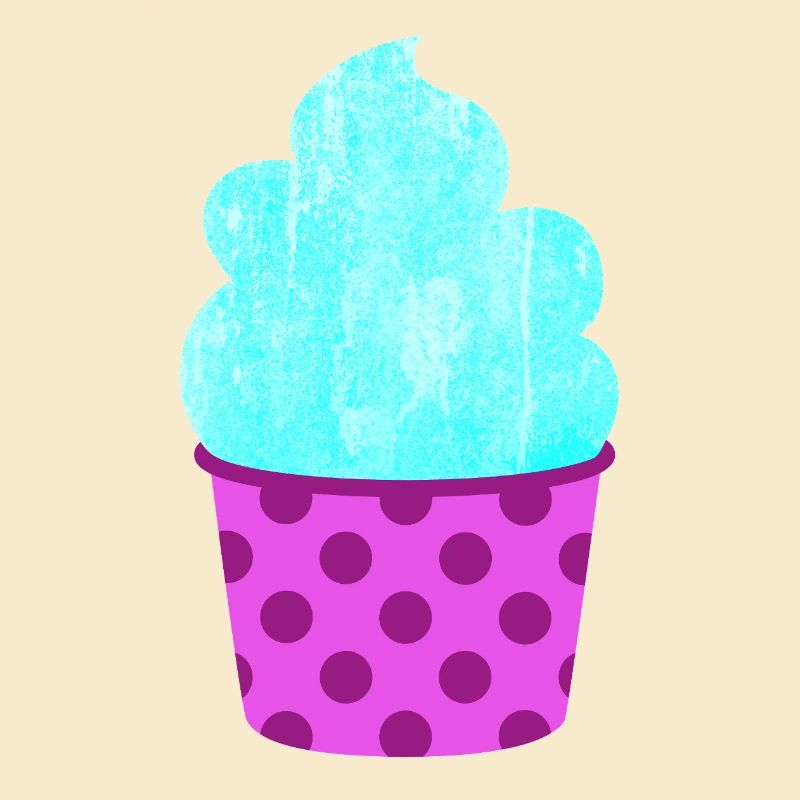 Eis Eiscreme Eiskrem Dots Punkte Softeis Sommer