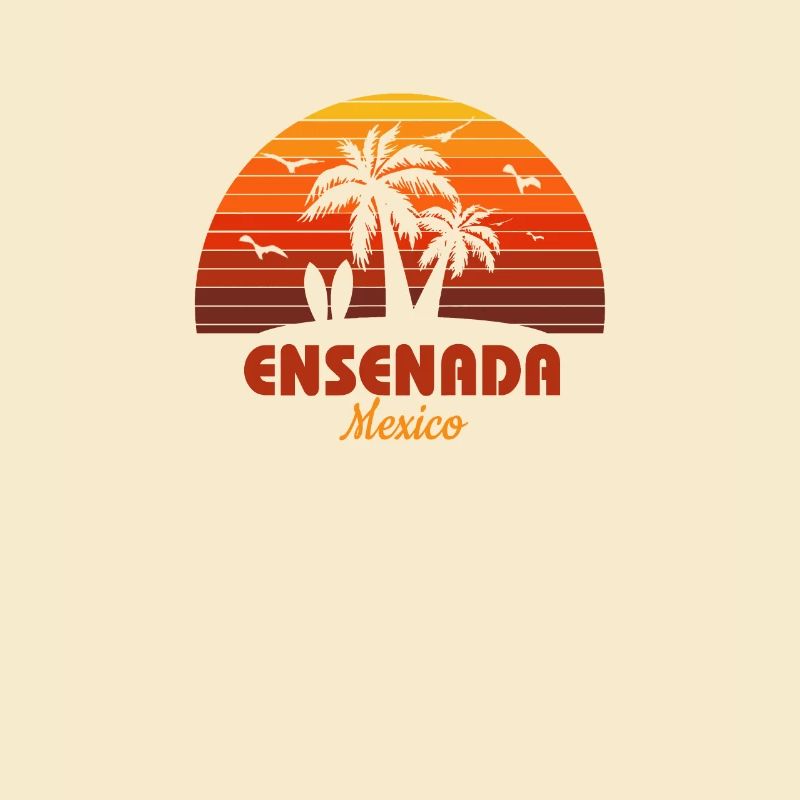 Cool Ensenada Mexico Beach Sunset Souvenir