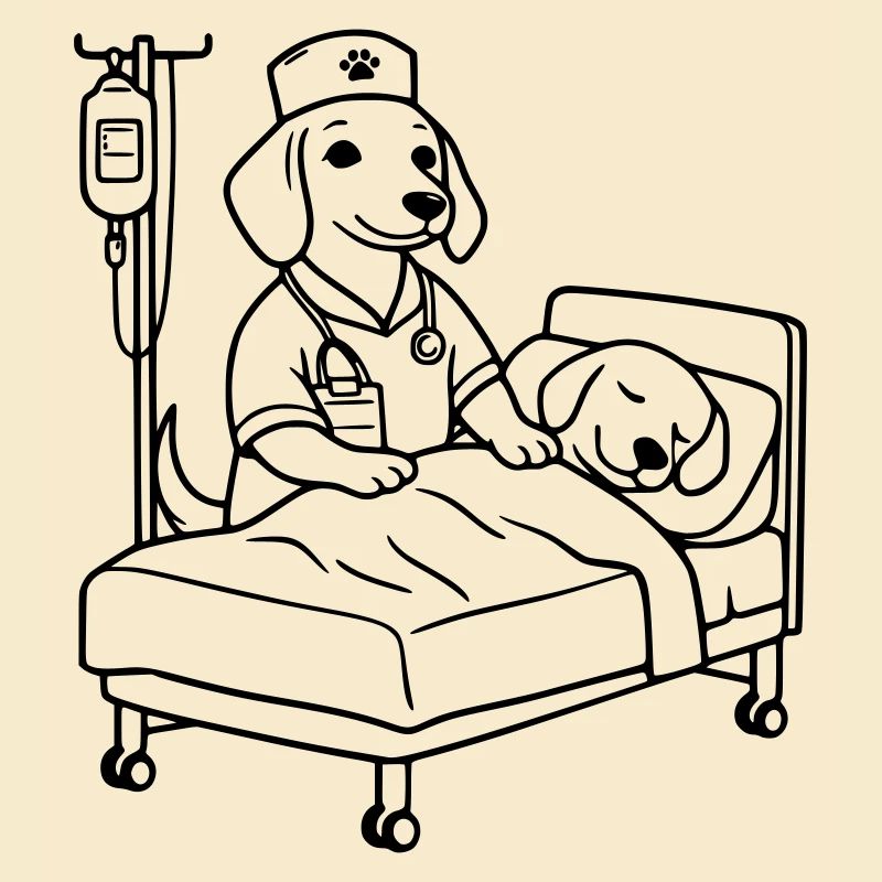 Édition chien de soins de clinique