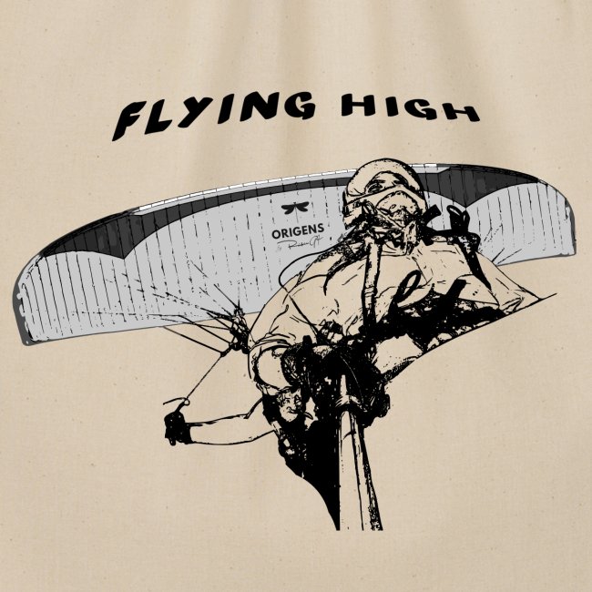 Paragliding flying high design