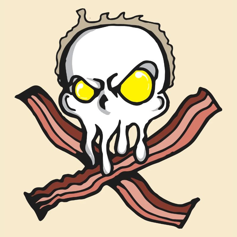 Egg Bacon Breakfast Brunch Fried Egg Pirate Gift