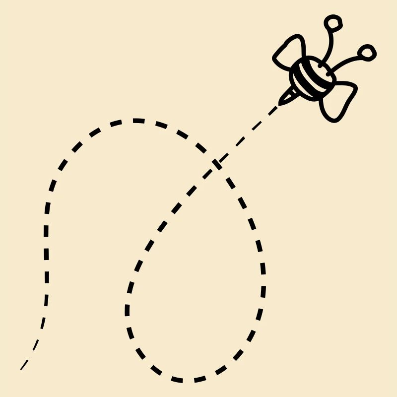 Line Dashed Bee