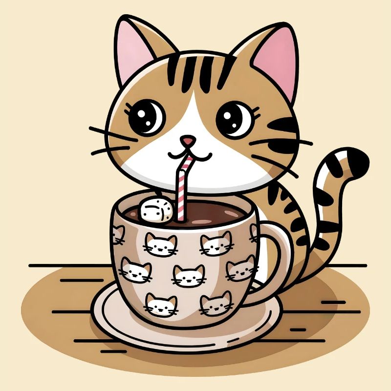 Chocolat chaud chat