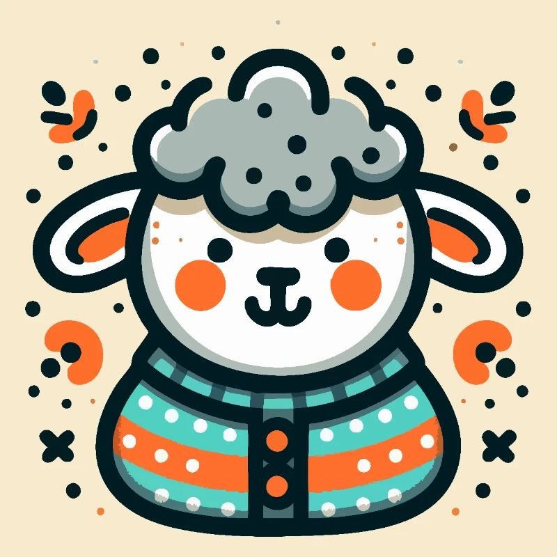 Süßes Schaf im Pullover