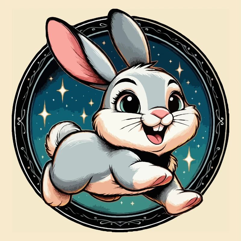 Rabbit in the night