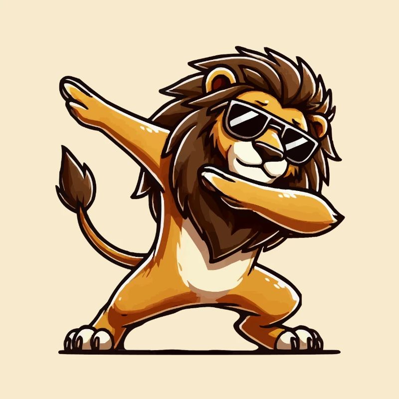 Lion Comic Dabbing