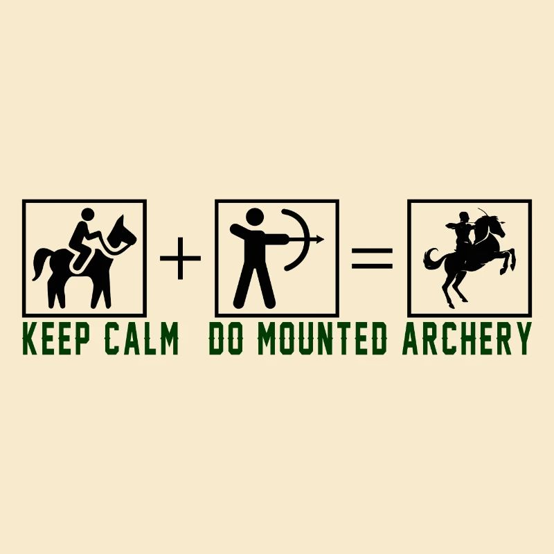 Tir à l'arc à cheval Keep Calm Do - noir