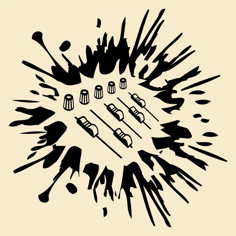 Gouttes de console de mixage d’éclaboussures de couleur