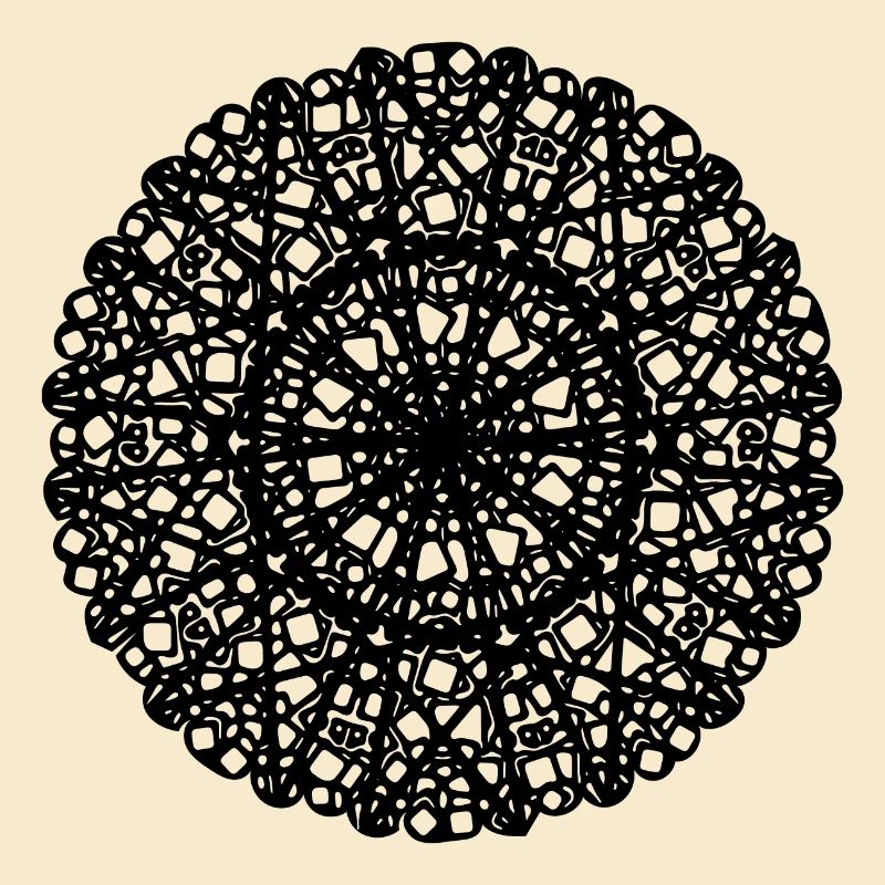 Geometric Flowers Mandala Round Pattern Shape