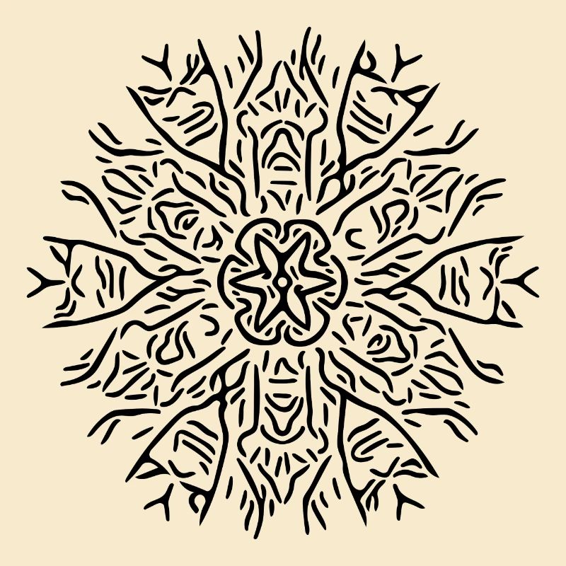 Mandala Flower Lines Abstract Shape Pattern
