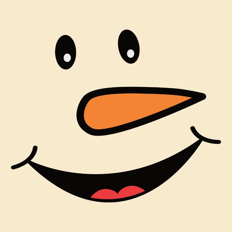 Funny snowman face