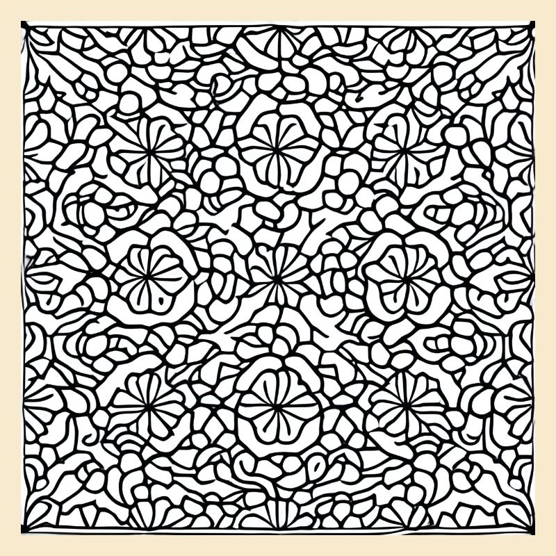 Floral black and white pattern