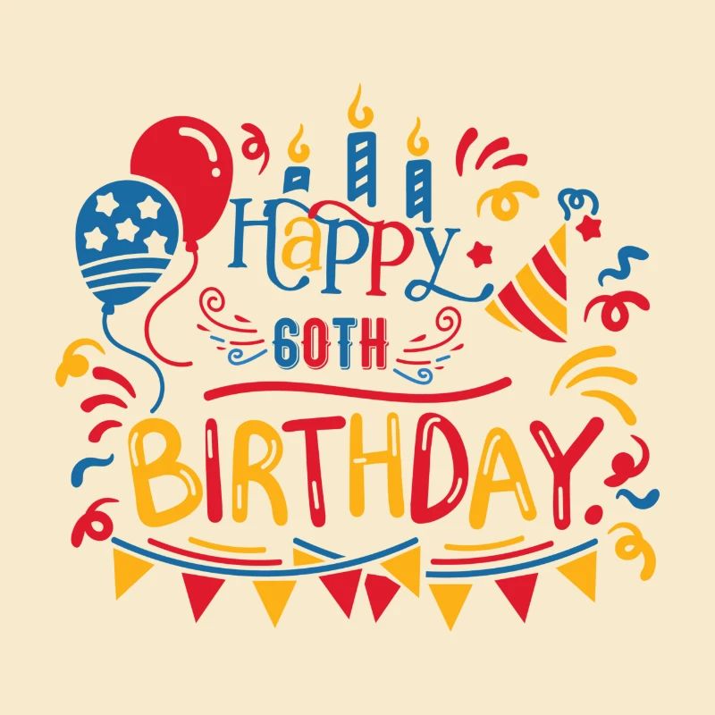 Happy 60th Birthday Sixtieth 60 Year Old Gift Idea