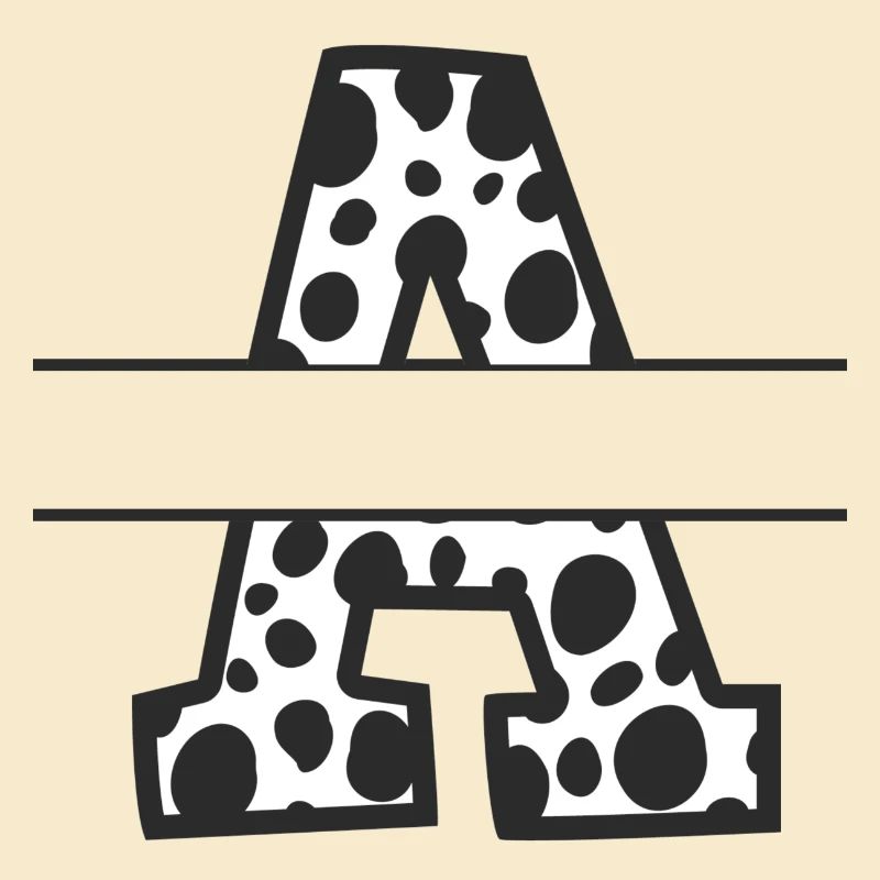 Personalized cow pattern letter