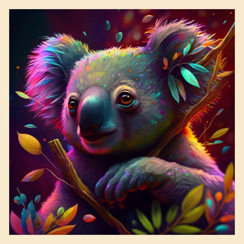 Farbiger Koala, einzigartiges Design