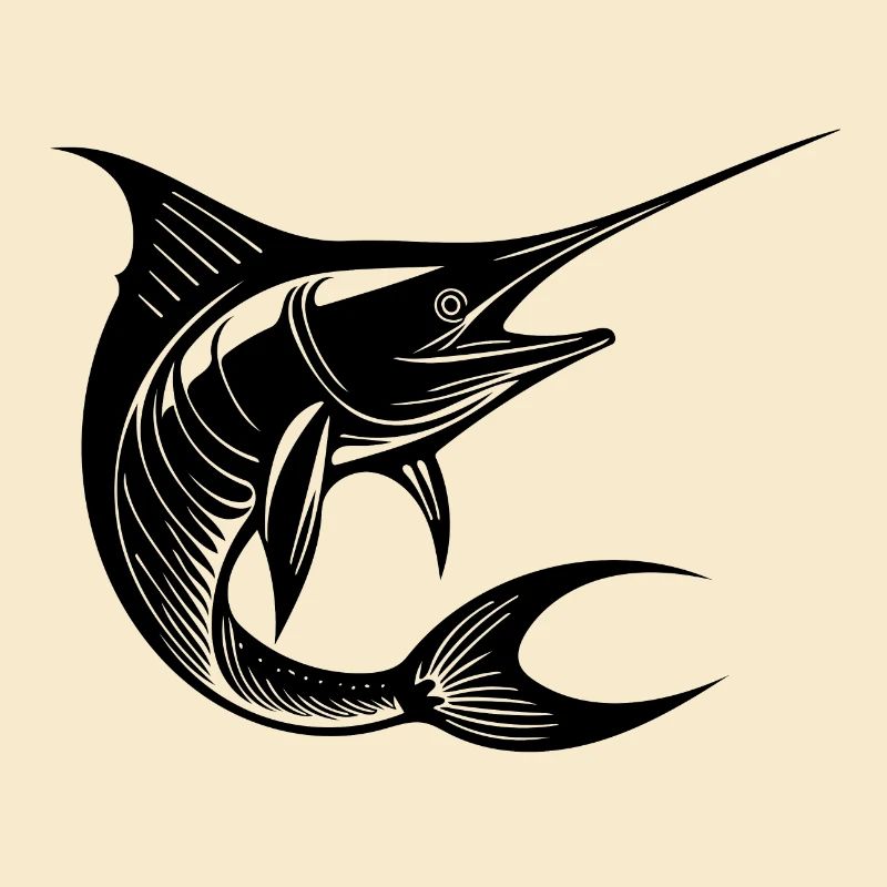 Fast sailfish - elegant fan fish