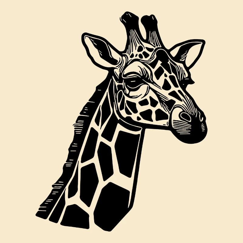 Style élégant de lignes de tatouage de girafe