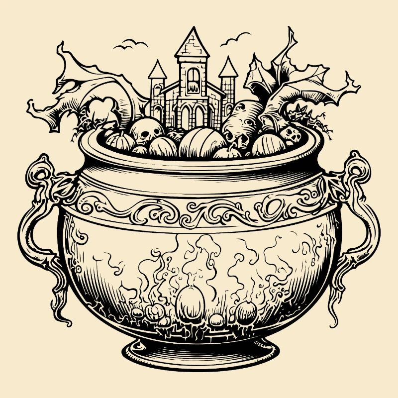 Cauldron Magical Witch Halloween