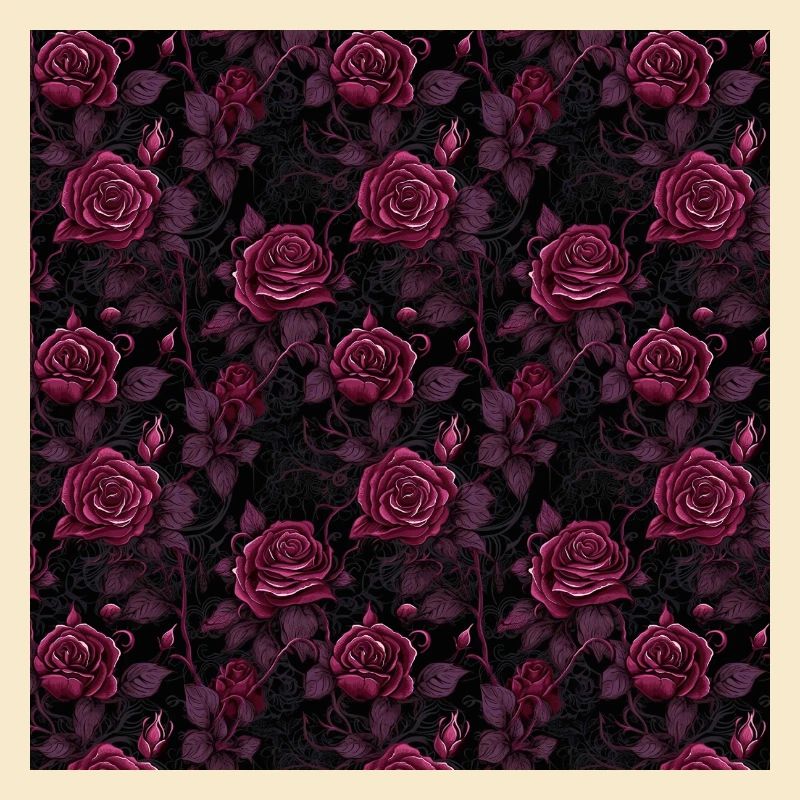 Roses Seamless Pattern Beautiful Elegant Aesthetic
