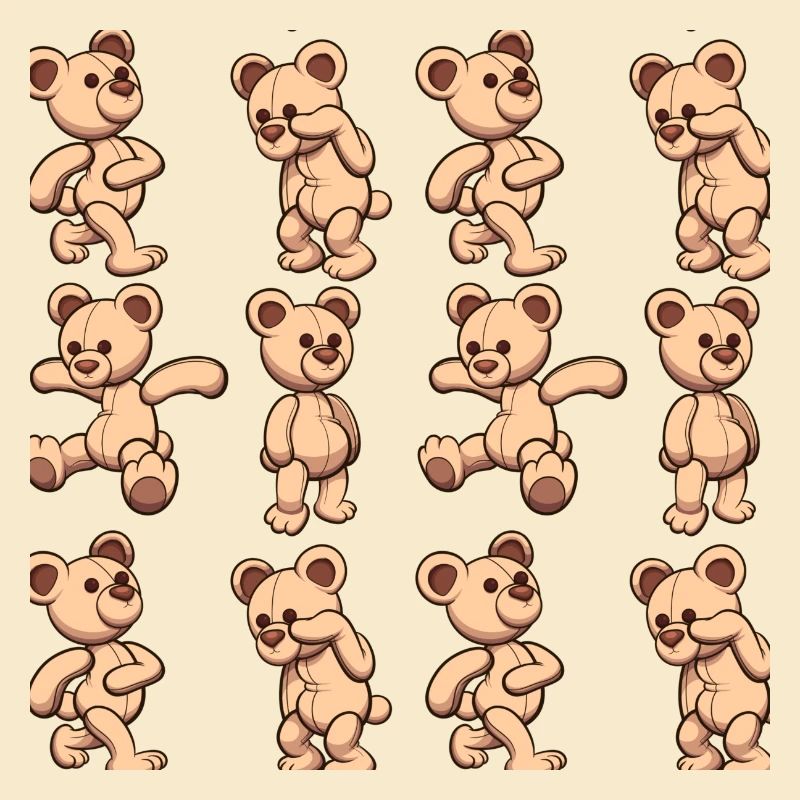 Dessin animé Teddy Bear Pattern
