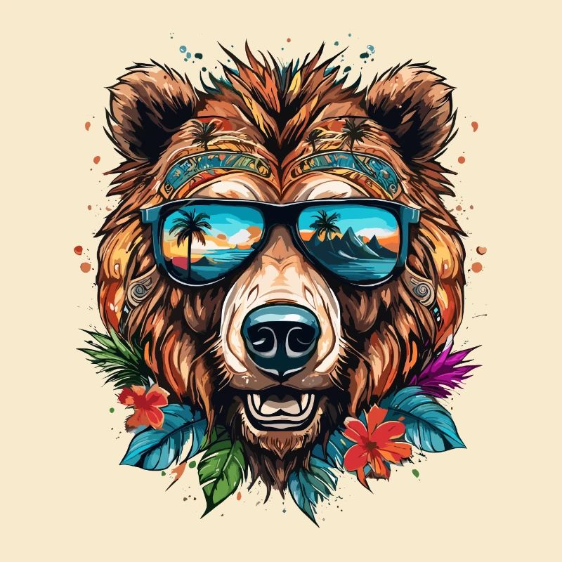 Tattoo / Tier / Kunst / cool / Comic / Bär