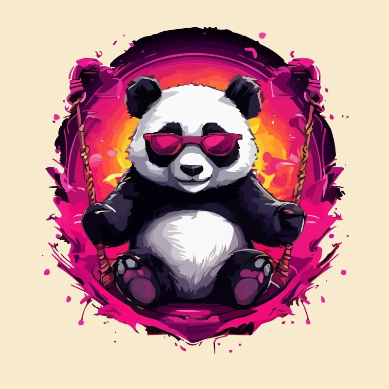 Mignon panda cool se relaxant