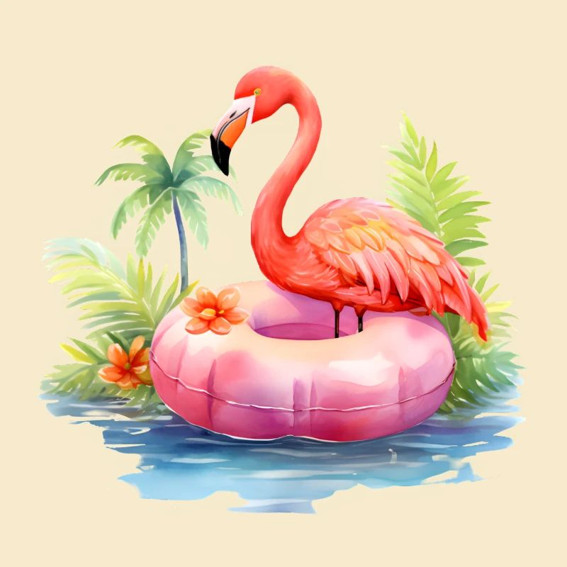 Flamingo in summer